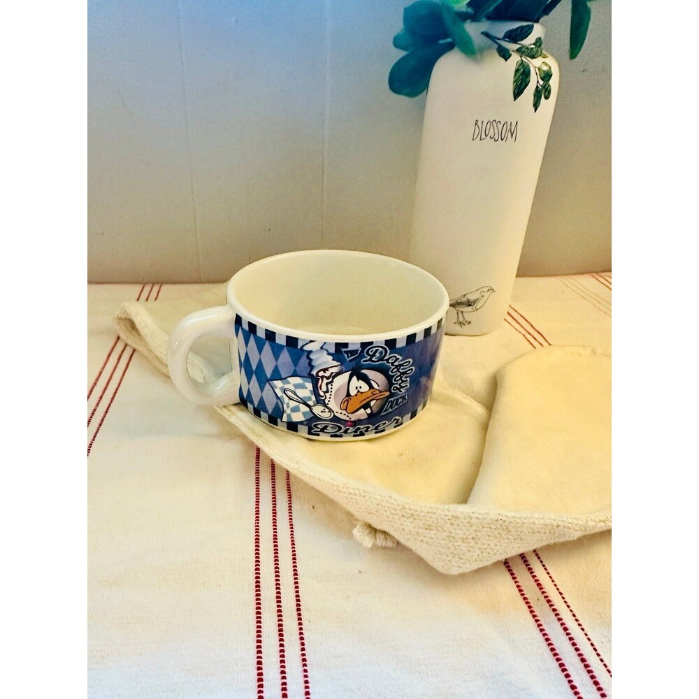 Looney Tunes Daffy Duck Diner 1998 Warner Bros. Vintage Soup Mug